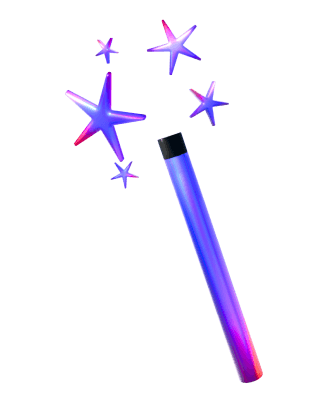 magic wand icon blue and purple gradient