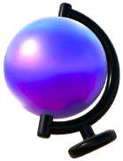 globe icon gradient blue and purple