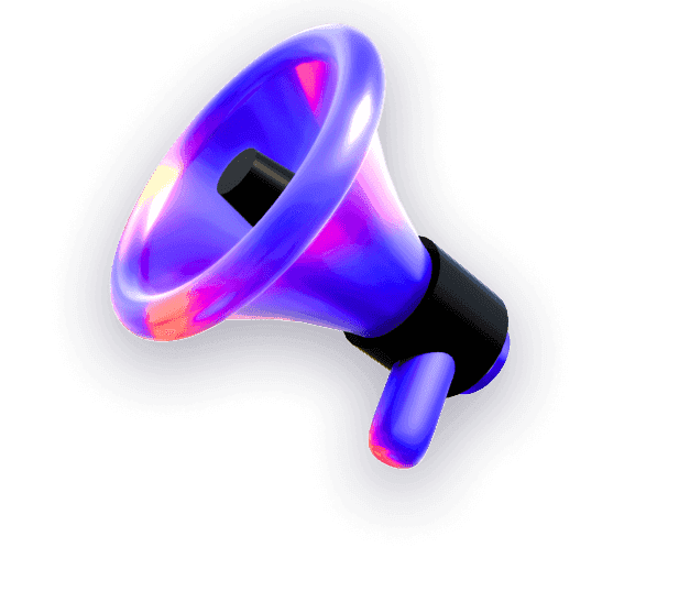 Megaphone icon gradient blue purple
