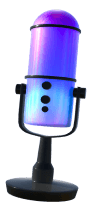streaming microphone icon blue purple gradient