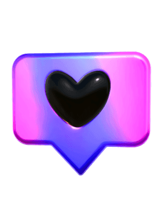 heart notification icon with blue and purple gradient